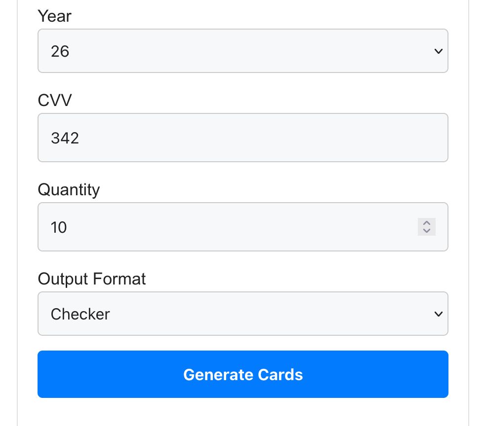 3rd Step For Generating Credit Card Numbers with Namso CCGEN